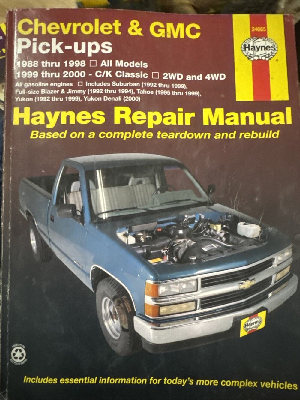 Haynes Repair Manual Chevrolet & GMC Pick-ups 1988-1998 # 24065